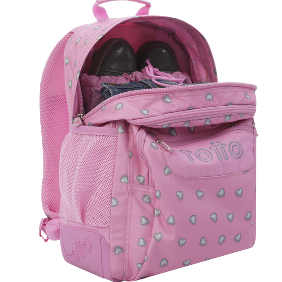 Mochila Crayoles - Corazones rosas image number 6