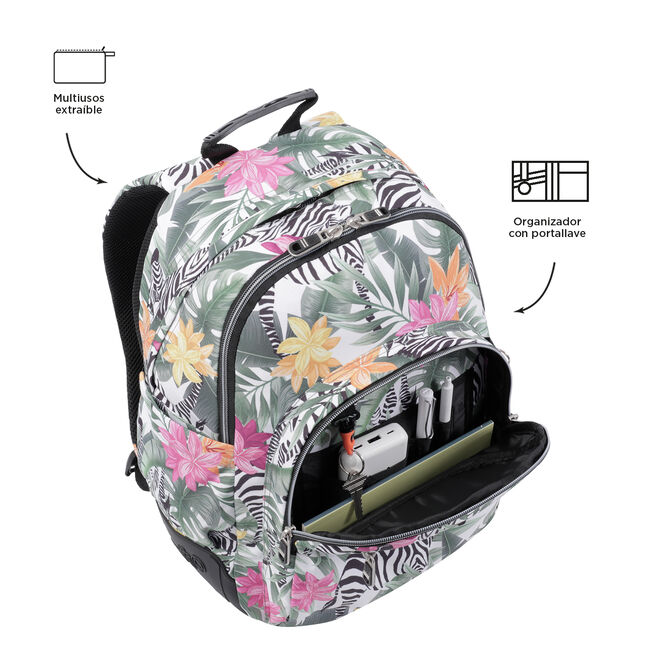 Mochila escolar tropical cebras - Crayoles image number null