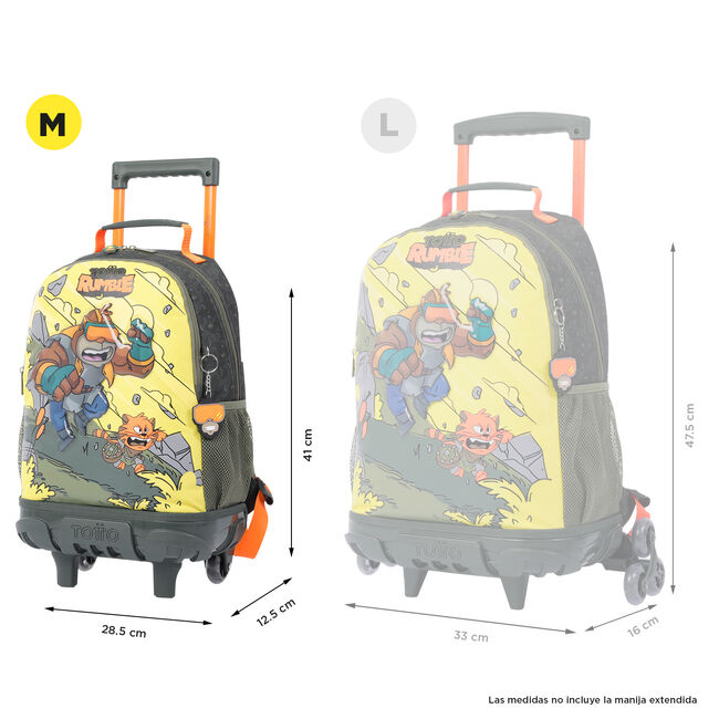 Mochila escolar con ruedas mediana de cartoons - Brawlmaster image number null