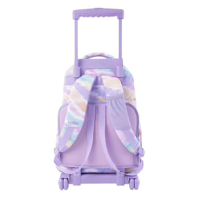 l➤ Compra MOCHILA TOTTO RUEDAS RENGLONES CORAZONES PASTEL a