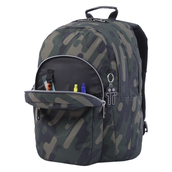 Mochila escolar Lápiz - Verde militar image number 4