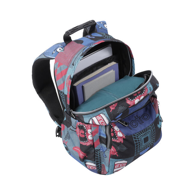 Mochila escolar cyber monstruos - Gommas image number null