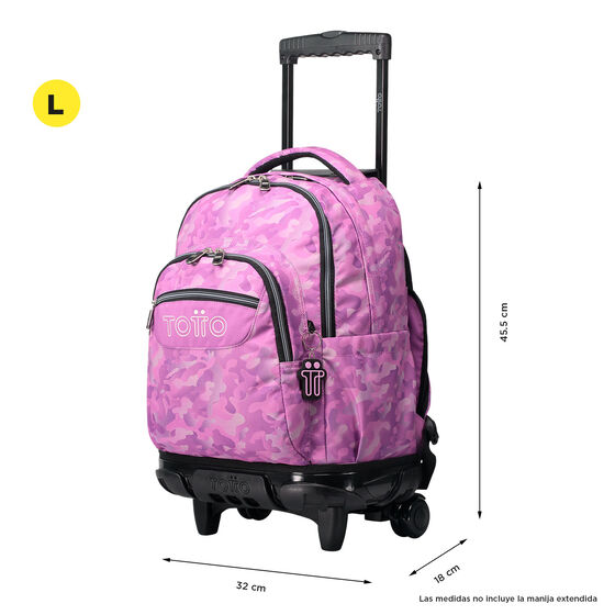 Mochila Renglones - Camuflaje rosa image number 3