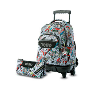 Pack Escolar Ramen X2 | Mochila de ruedas + Estuche