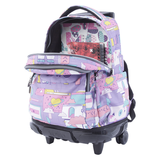 Mochila Renglones - Morado ciber image number 7