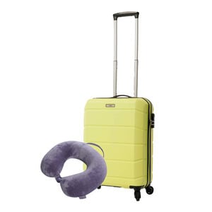Kit maleta de cabina Rayatta + almohada Jet Pillow Yellow Iris/Montana Grape
