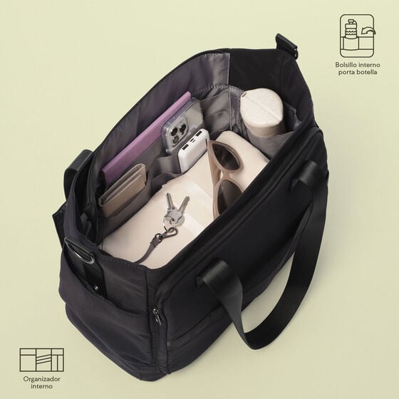 Bolso Maxi Tote - Negro image number 6