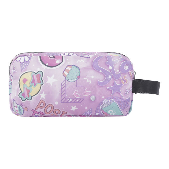 Estuche escolar tres compartimentos rosa positive world - Agapec image number null