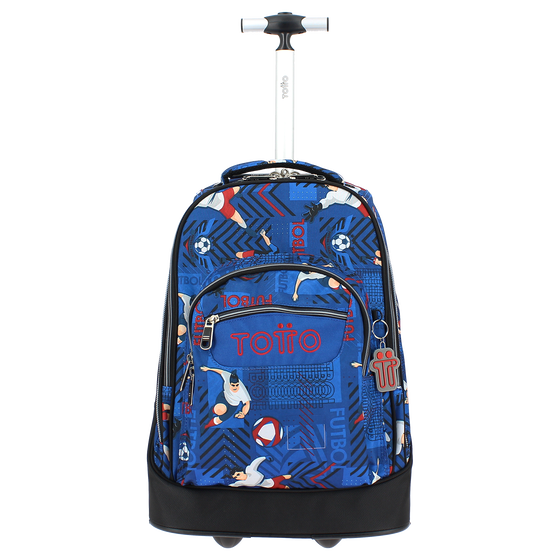 Mochila escolar con ruedas Papel - Futbolistas image number 1