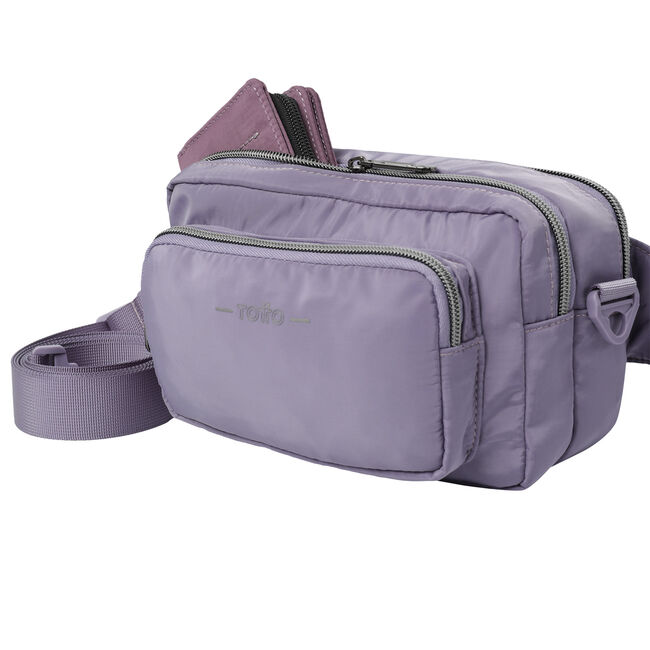 Bolso-riñonera 2 en 1 color morado - Funty image number null