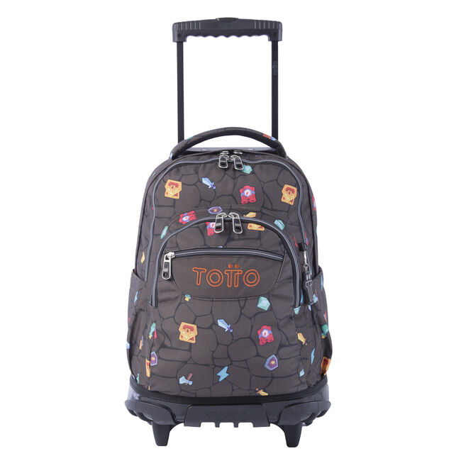 Mochila escolar con ruedas estampado videojuego - Renglones image number null