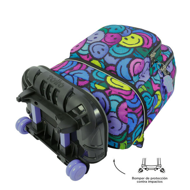 Mochila escolar ruedas desmontable emojis - Tiza image number null