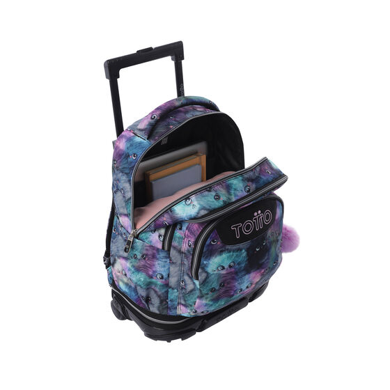 Kit escolar mochila de ruedas + estuche Kitten image number 4