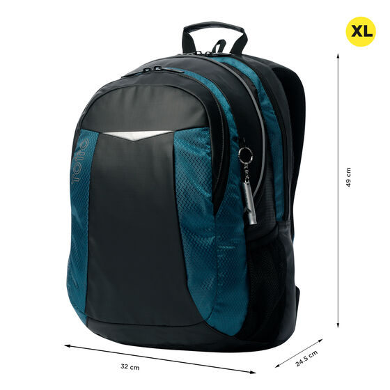 Mochila Teck 2.0 L - Negro/Azul image number 3