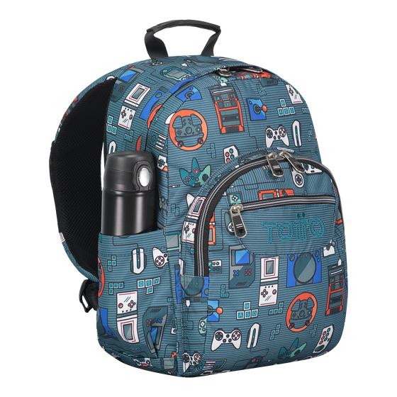 Mochila Gommas - Gris y videoconsolas image number 4