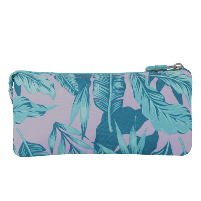 Estuche escolar tres compartimentos plantas tropicales - Tablero Verde | Totto.es