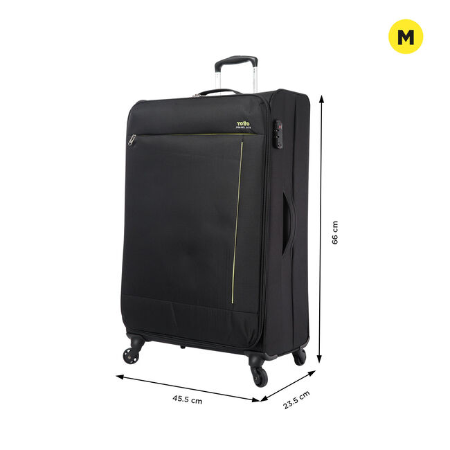 Maleta blanda eco-friendly de mediana negro - Travel Lite image number null