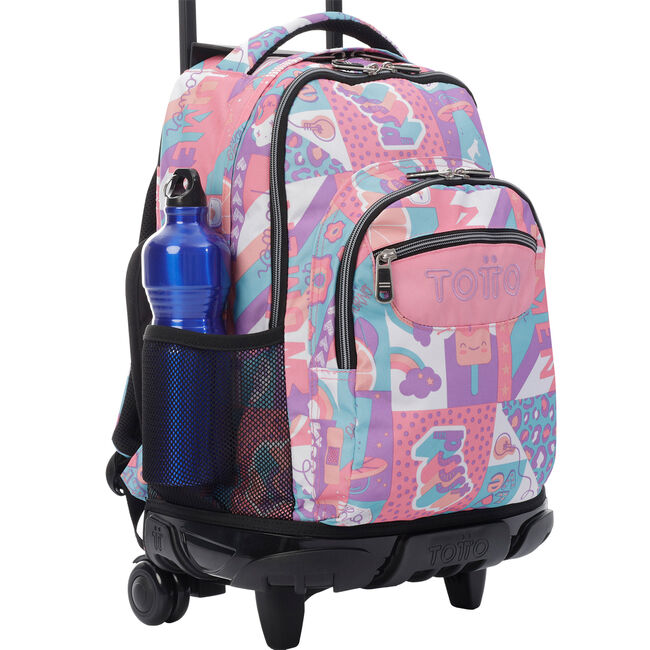 Acelerar ejemplo laberinto Mochila escolar con ruedas helados y frutas - Renglones - MULTICOLOR | Totto .es