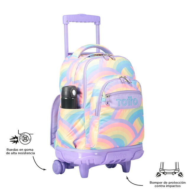 Mochila escolar con ruedas arcoíris - Renglones image number null