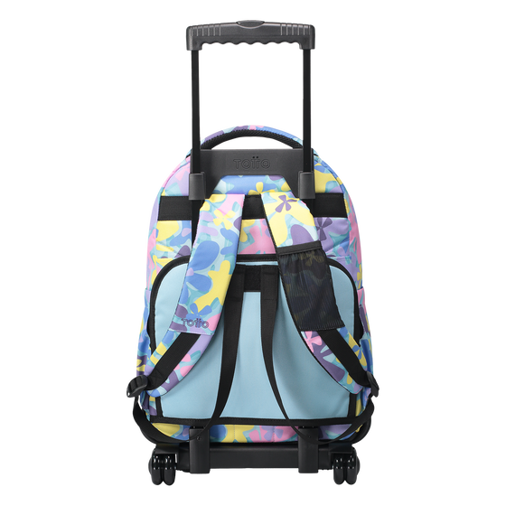 Mochila Renglones Flores hawaianas Azul Totto.es