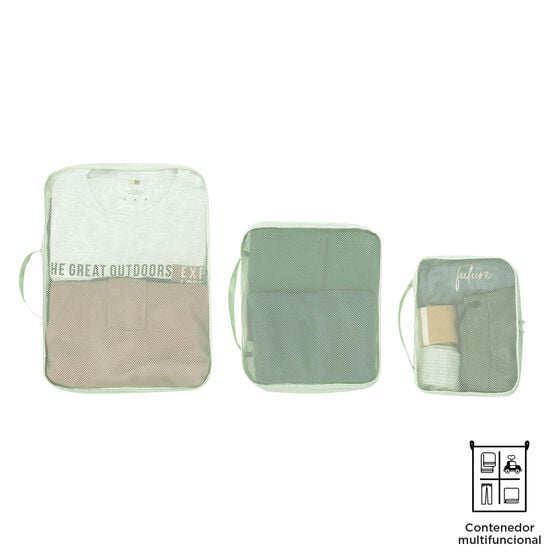 Organizador de viaje Packing Cube X6 - verde Tarmac image number 2