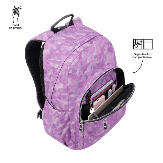 Mochila Acuareles - Camuflaje rosa image number 6
