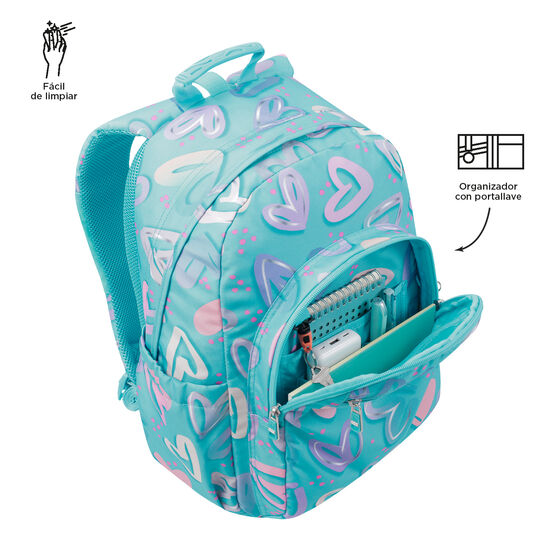 Mochila Acuareles - Corazones pintados image number 6