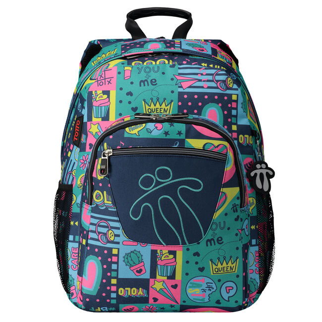 Pagar tributo Misionero ponerse nervioso Mochila escolar adaptable a carro - Acuareles - Azul | Totto.es