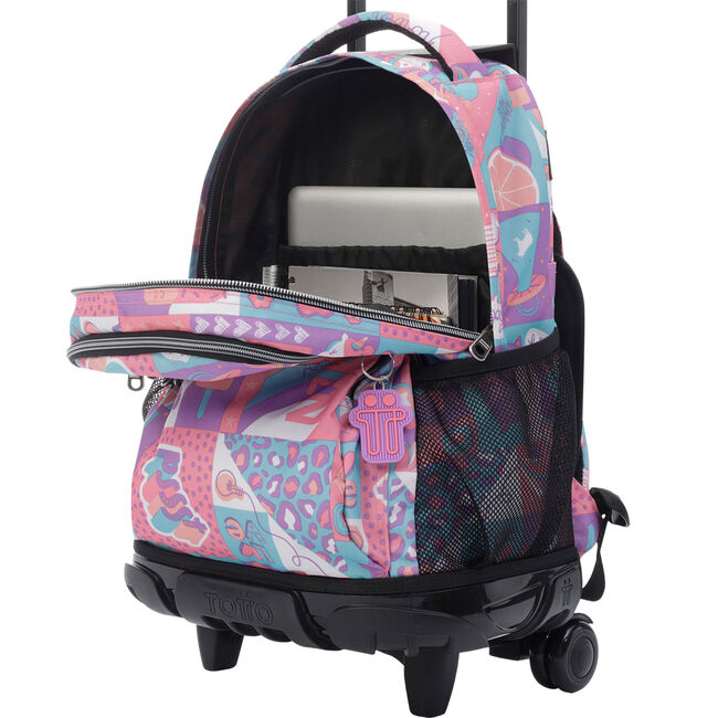 Acelerar ejemplo laberinto Mochila escolar con ruedas helados y frutas - Renglones - MULTICOLOR | Totto .es