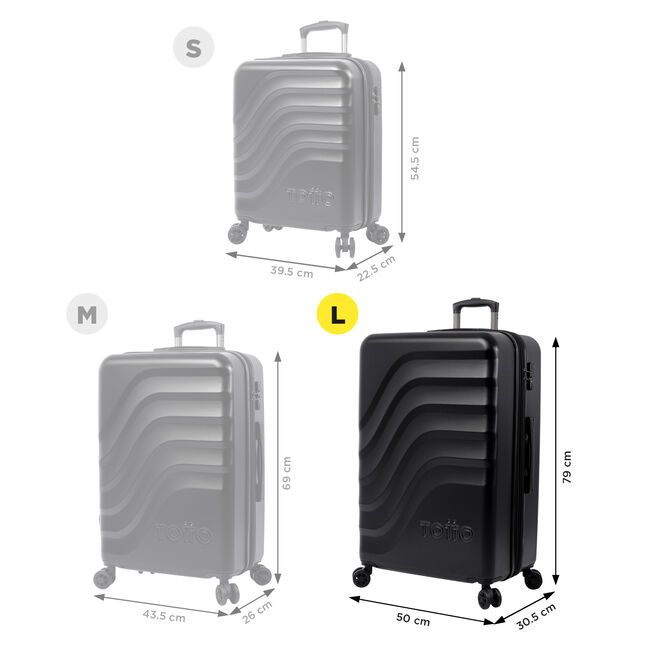 Maleta trolley grande color negro - Bazy + image number null