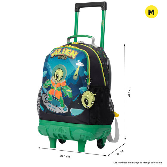 Pack Escolar Alien Cosmic X2 | Mochila de ruedas + Estuche image number 3