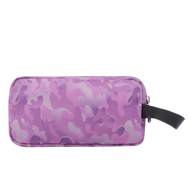 Estuche escolar tres compartimentos camuflaje rosa - Agapec image number null