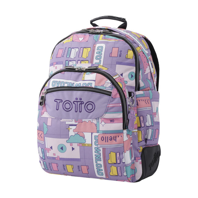 Mochila escolar morado ciber - Crayoles - Morado