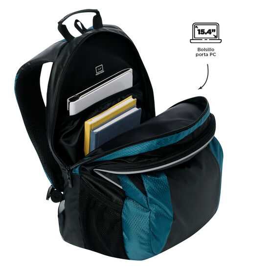 Mochila Teck 2.0 L - Negro/Azul image number 5