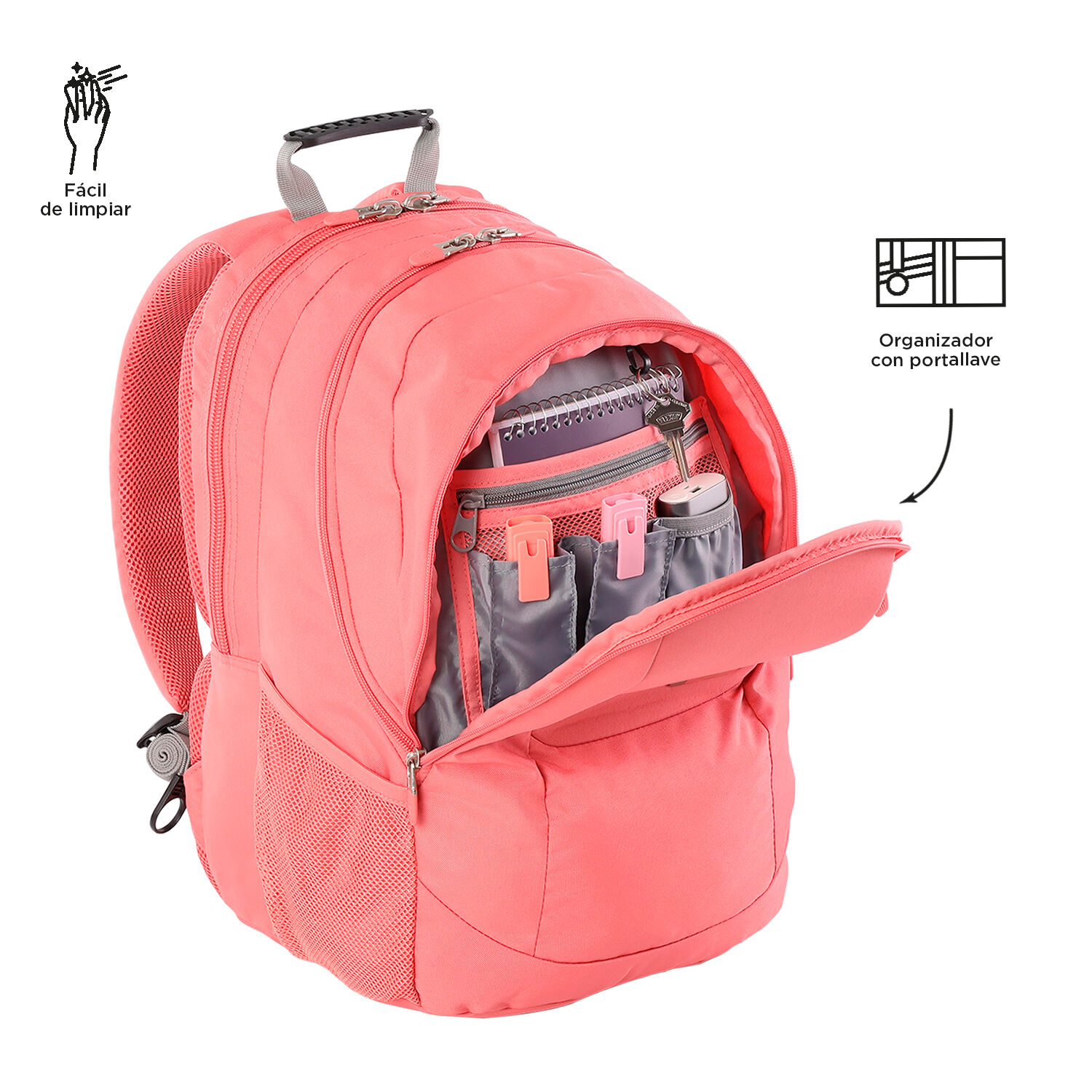 Mochila urbana casual Lantana Krimmler Rosa Totto.es
