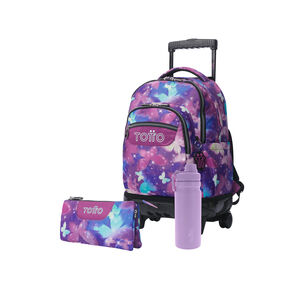 Pack Escolar Star Butterfly X3 | Mochila de ruedas + 2 accesorios