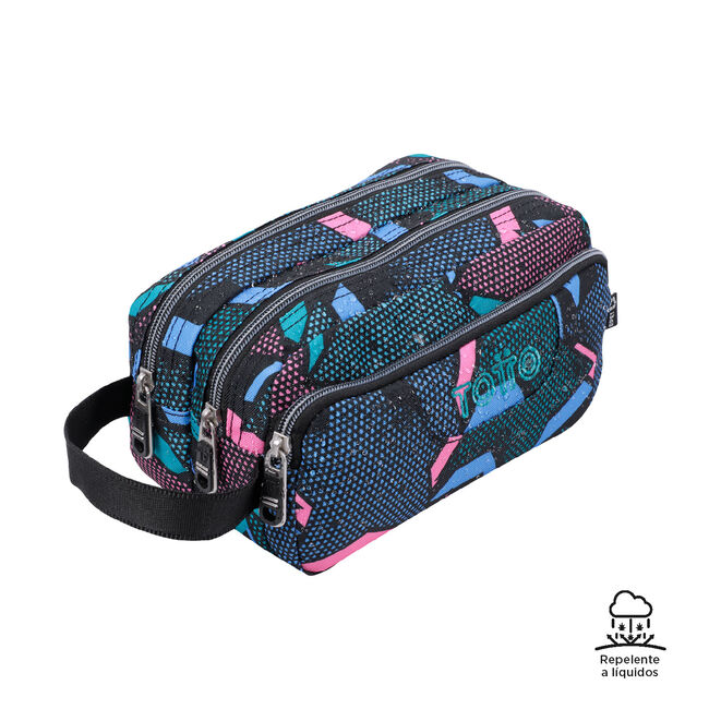 Estuche escolar tres compartimentos Lety Black - Agapec image number null