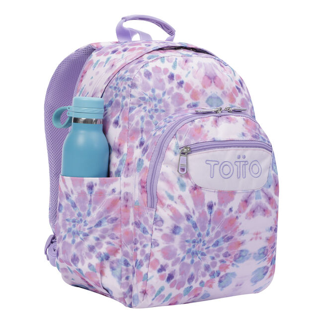 Mochila escolar adaptable a carro rosa tye dye - Acuareles image number null