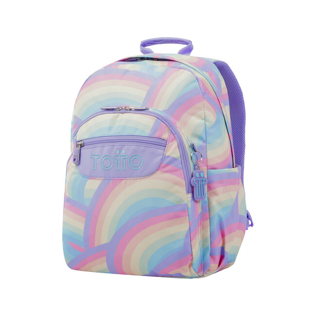 Mochila escolar arcoíris - Acuarela image number null