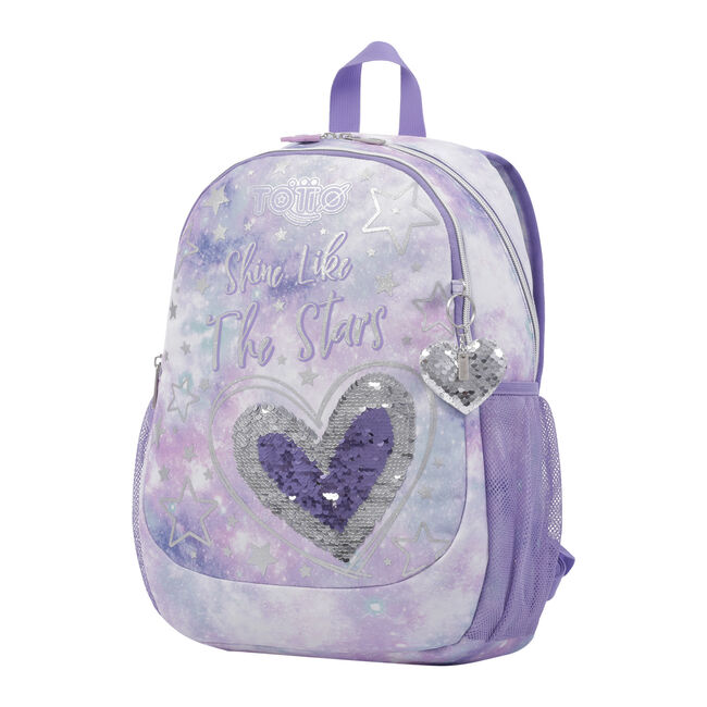 Mochila escolar mediana - Shiny Heart image number null