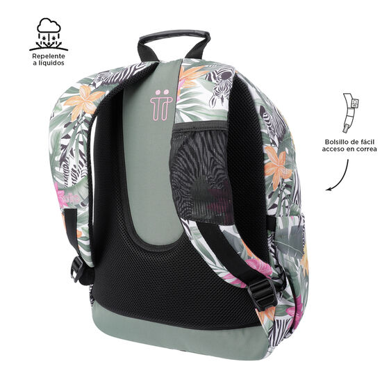 Mochila Acuarela - Tropical cebras image number 6