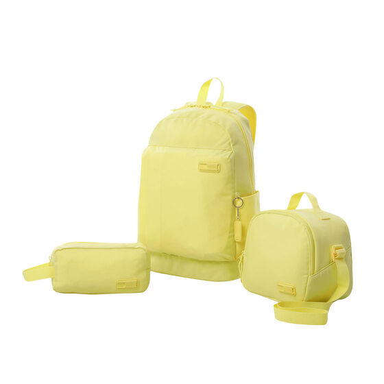 Pack X 3 Mochila + Portameriendas + Estuche Yuno - Yellow Iris image number 1