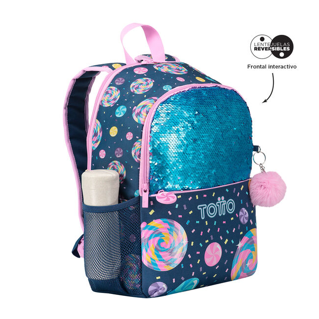 Mochila escolar mediana de dulces y piruletas - Sweet Candy image number null