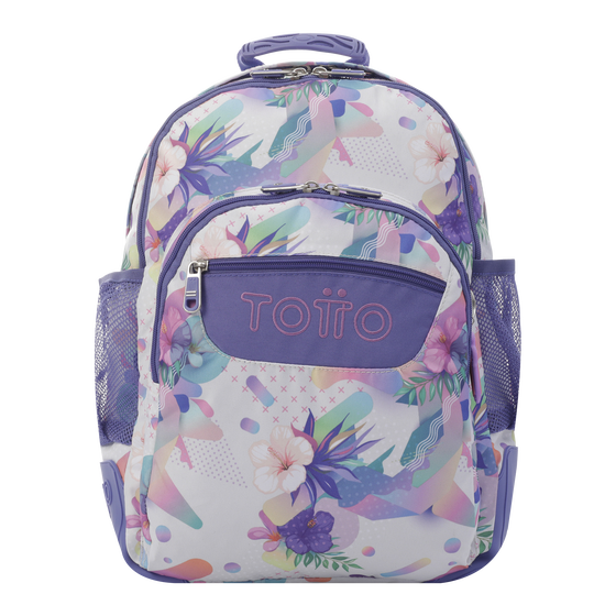 Mochila Crayoles - Flores lila image number 1