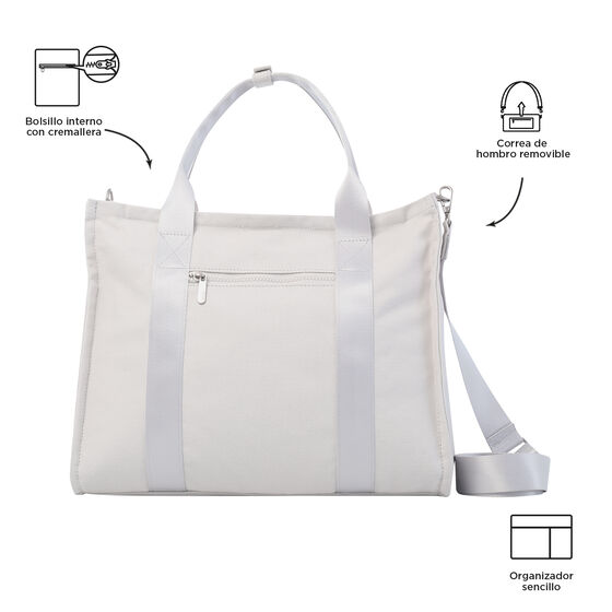 Bolso T-Bag M - White Sand image number 3