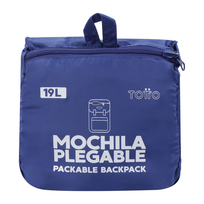 Mochila plegable color azul  - Collapse image number null