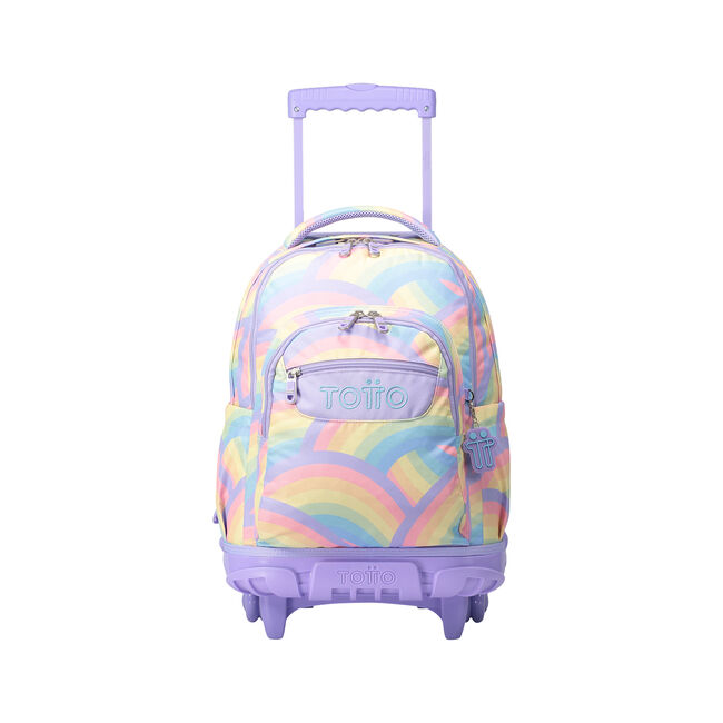 Mochila escolar con ruedas arcoíris - Renglones
