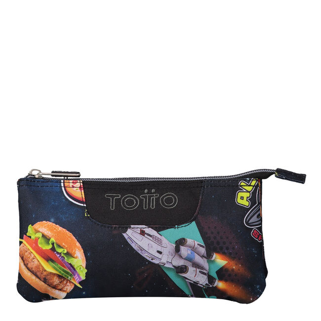 Estuche escolar tres compartimentos estampado galaxia - Tablero
