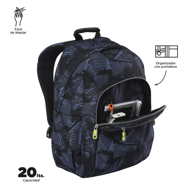 Mochila escolar adaptable a carro eco-friendly Stampil - Acuareles image number null