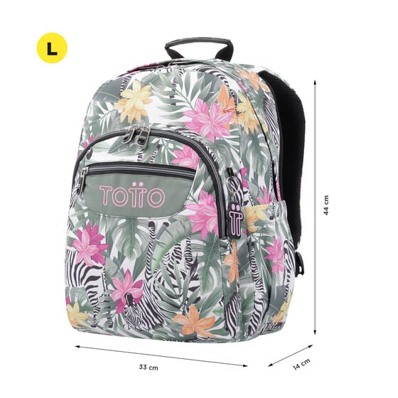 Mochila Acuarela - Tropical cebras image number 2
